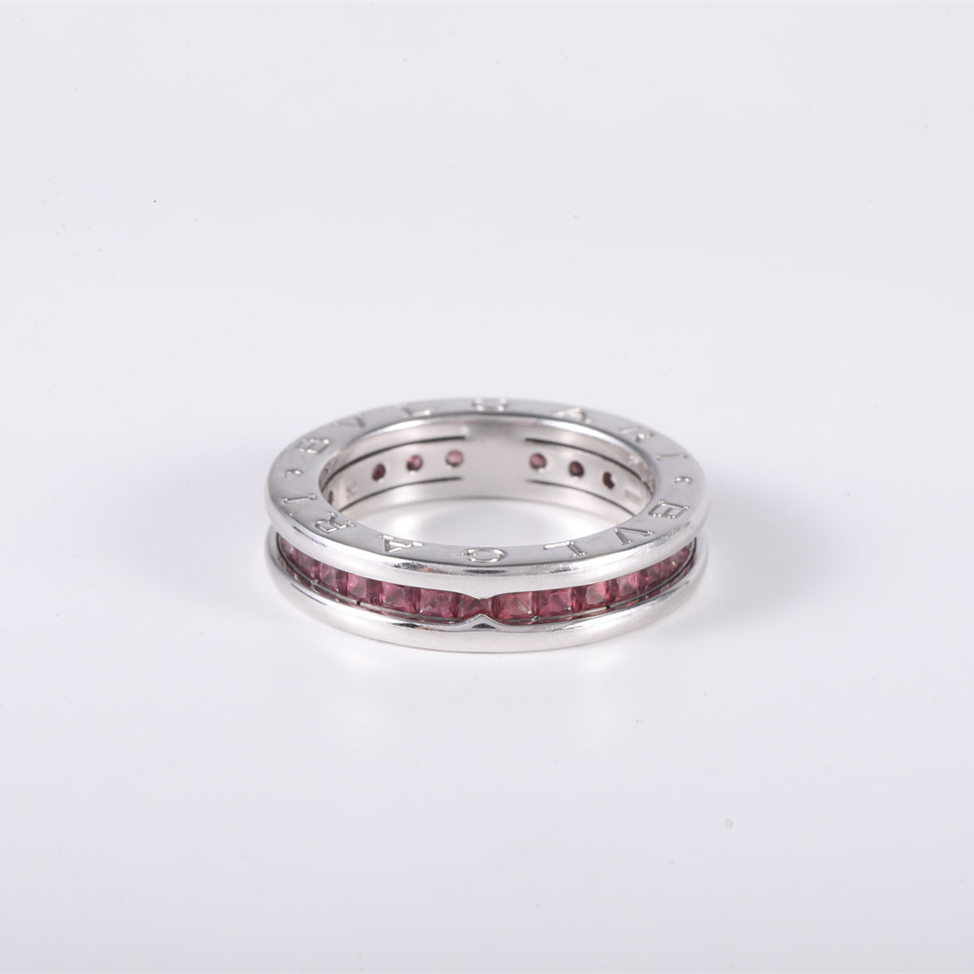 BVLGARI B.ZERO1 Coil Ring single circle Diamond Stud Earring Diamond,18K White Gold-Hana Vintage
