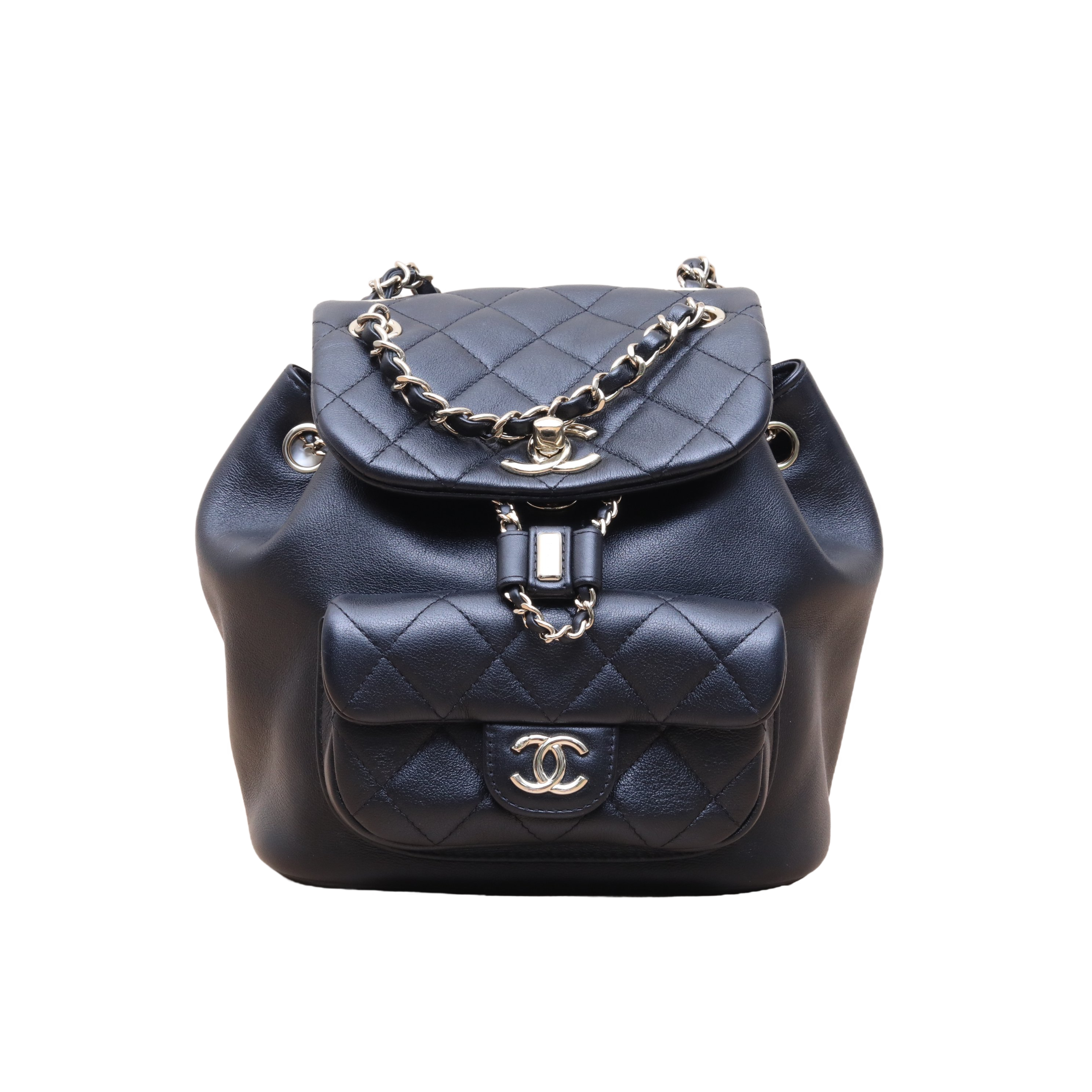 *CHANEL 23C Duma Drawstring Flap Backpack with Single Pocket, Small Size, 18cm-Hana Vintage