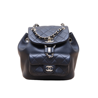 *CHANEL 23C Duma Drawstring Flap Backpack with Single Pocket, Small Size, 18cm-Hana Vintage