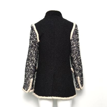 CHANEL Black and White Nylon 19K Tweed Snow Collection 36