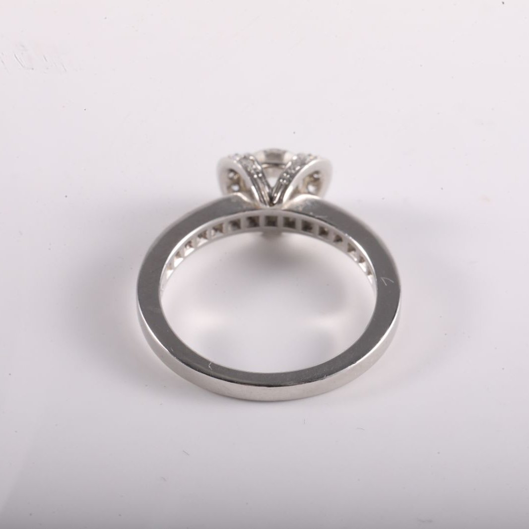 TIFFANY&CO Ribbon Diamond Ring 0.46ct 50 Platinum 950,Diamond-Hana Vintage