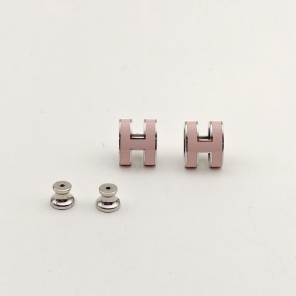 HERMES Pop H Earrings Small Alloy