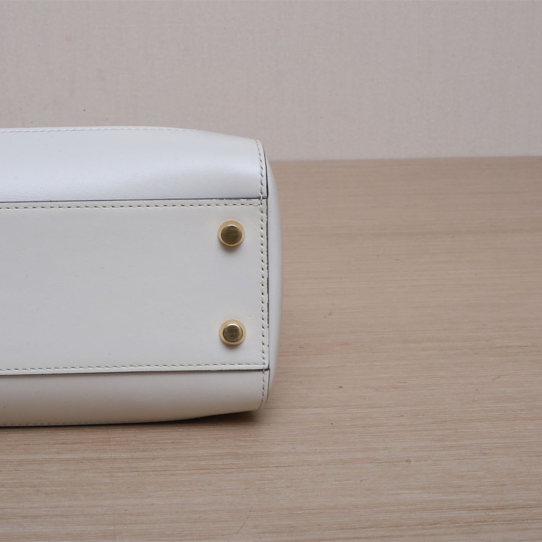 GUCCI White Gold Hardware 1961 Handheld and Shoulder Tote Bag