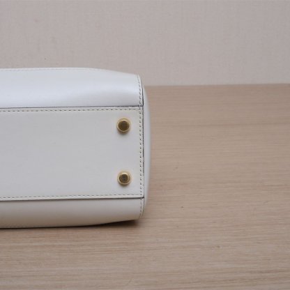 GUCCI White Gold Hardware 1961 Handheld and Shoulder Tote Bag