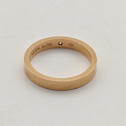 CARTIER C DE CARTIER Collection Single Diamond Narrow Ring 18K Rose Gold,Diamond-Hana Vintage