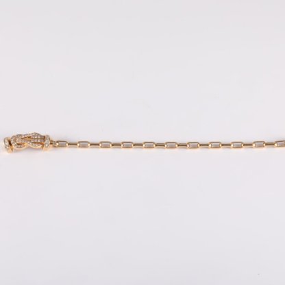 Fred Gold Bracelet Large Size Pave Diamond 18K 18K Gold,Diamond-Hana Vintage