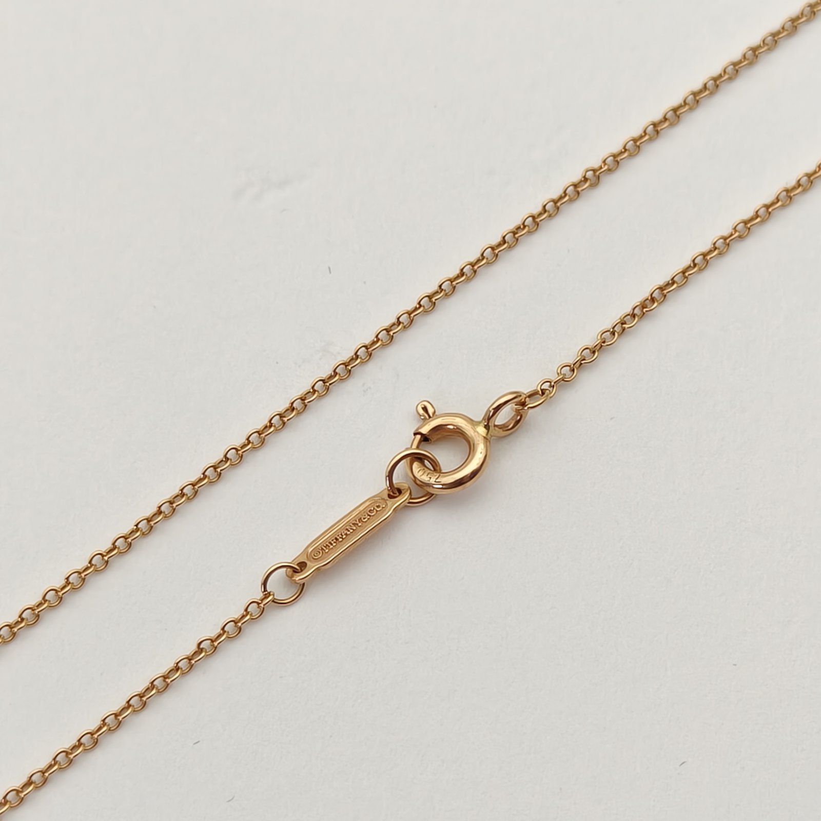 TIFFANY&CO Rose Gold Tiffany Keys Crown Key Necklace Medium 3.8cm Half Diamond 18K 18K Rose Gold,Diamond-Hana Vintage