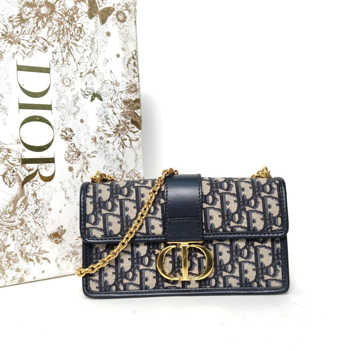 *DIOR 30 Montaigne East-West Chain Bag 21cm-Hana Vintage
