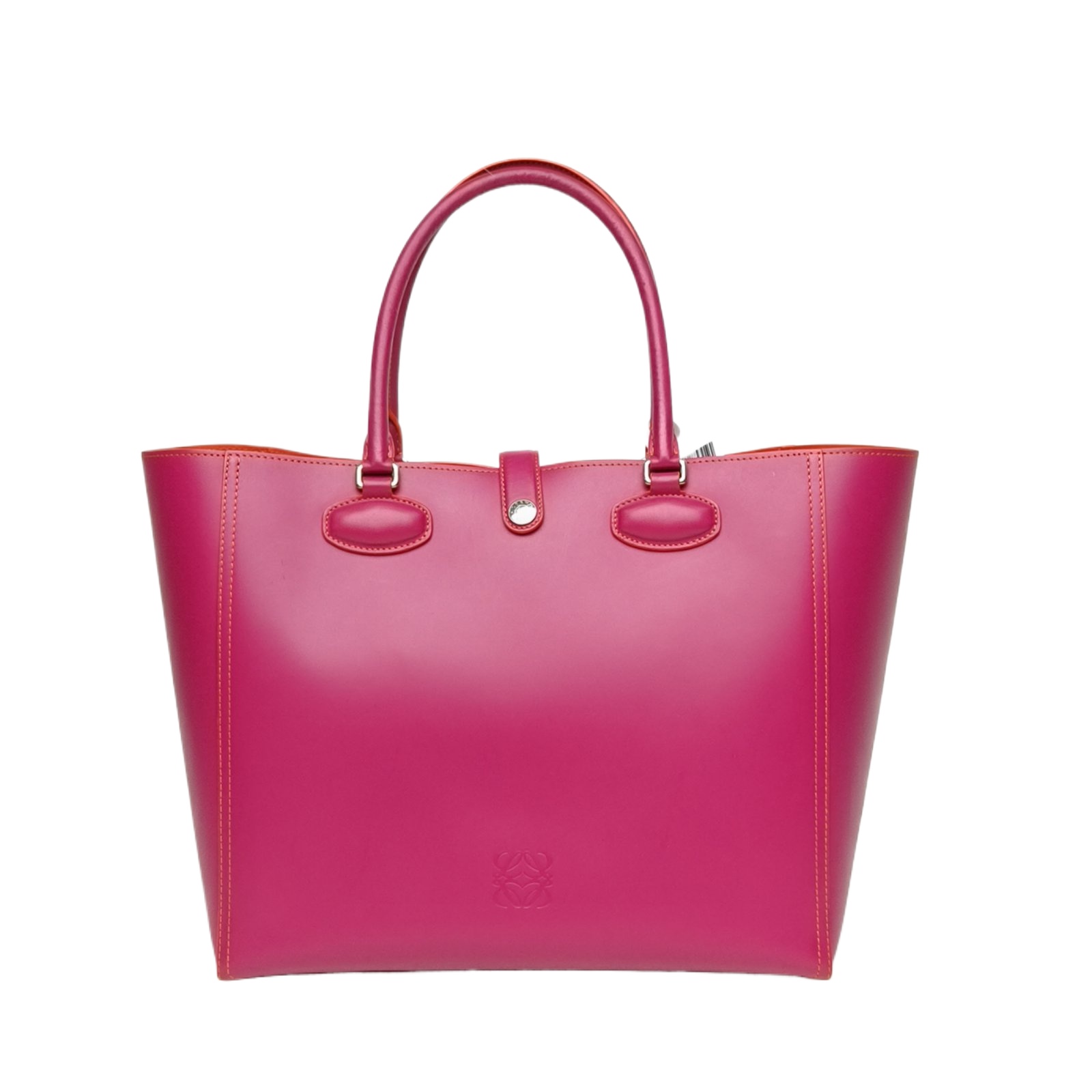 LOEWE Purple Sliver Hardware Tote Bag With Detachable Pouch Shoulder Bag-Hana Vintage