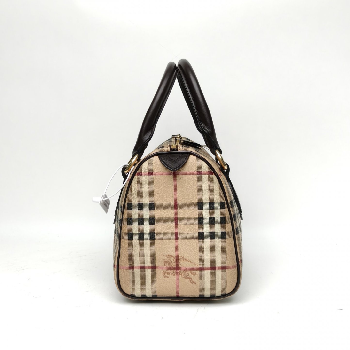 Burberry Burberry Plaid PVC Vintage Boston Handbag