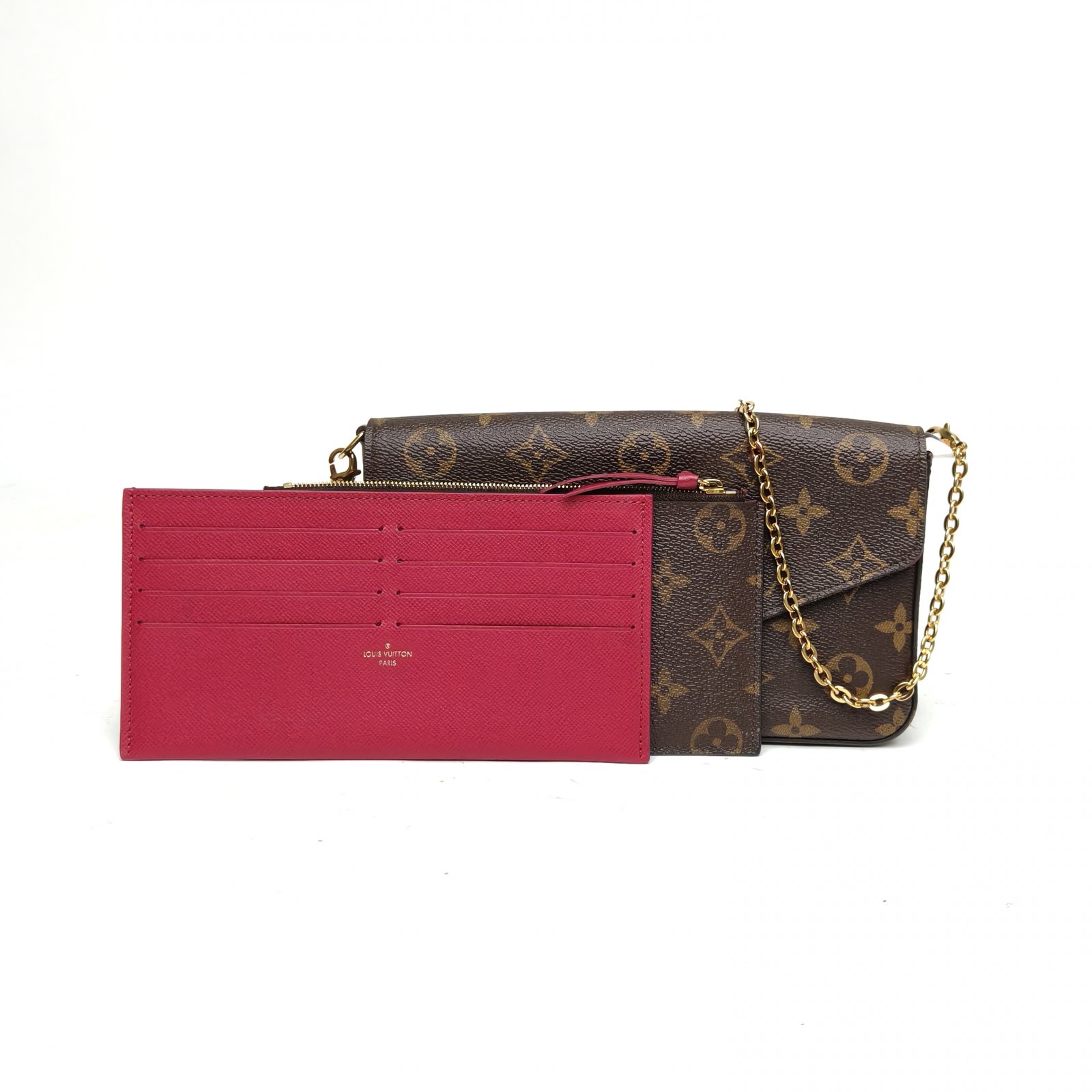 *LOUIS VUITTON POCHETTE FELICIE Felice Pochette Chain Bag