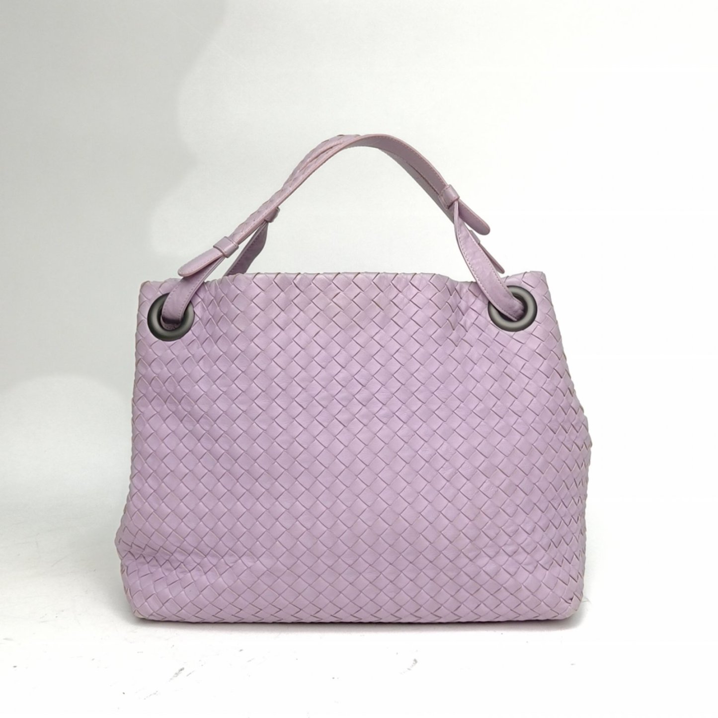 BOTTEGA VENETA Purple Classic Woven Shoulder Bag-Hana Vintage