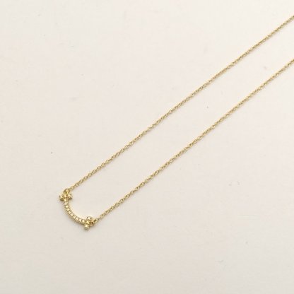 TIFFANY&CO Tiffany T Smile Necklace mini Pavé Diamonds 18K Gold,Diamond-Hana Vintage