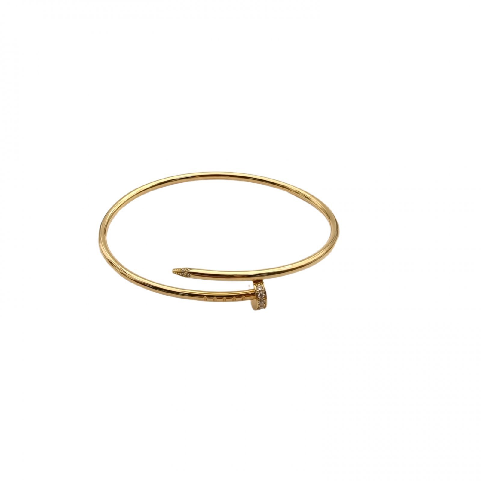 CARTIER JUSTE UN CLOU Thin Version 20 Diamonds Bracelet 18K Gold-Hana Vintage