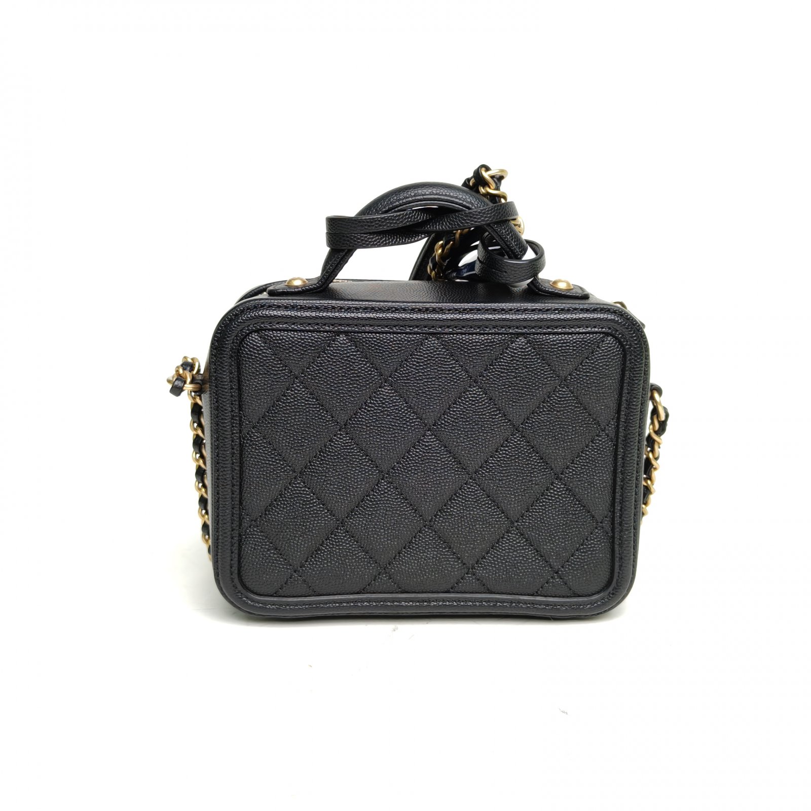 CHANEL Vanity Case Camera Bag, Horizontal Version, with Handle, Small Size, 17cm-Hana Vintage