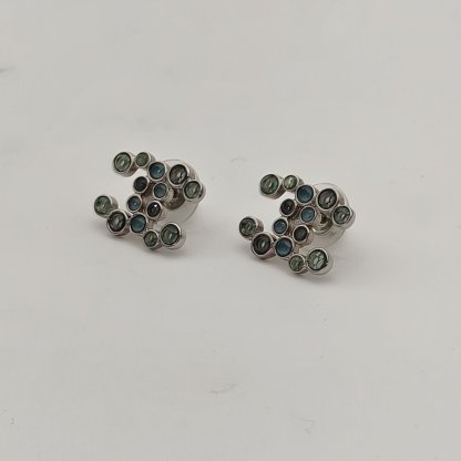 CHANEL 18S Colored Diamond Earrings Alloy-Hana Vintage
