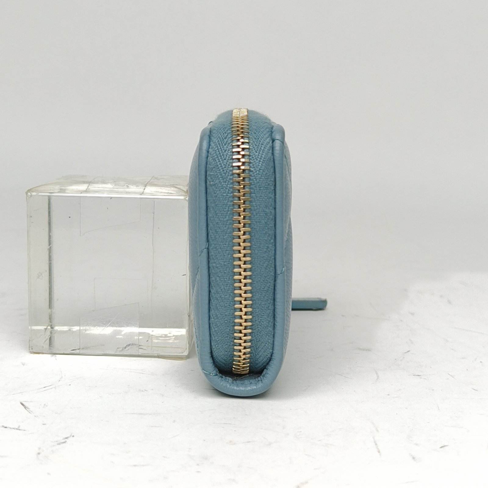 *CHANEL Blue 2020 Gold Hardware 19bag Wallet Card Holder-Hana Vintage