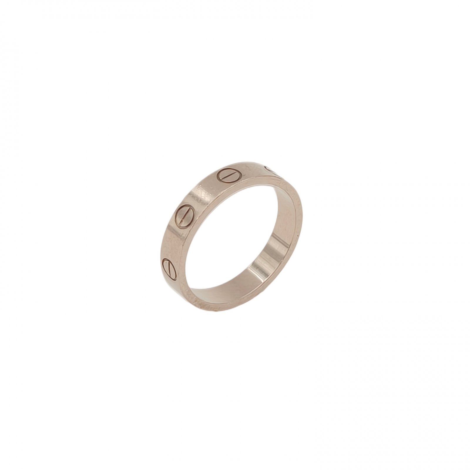 CARTIER LOVE 18K Gold Narrow Ring 18K White Gold-Hana Vintage