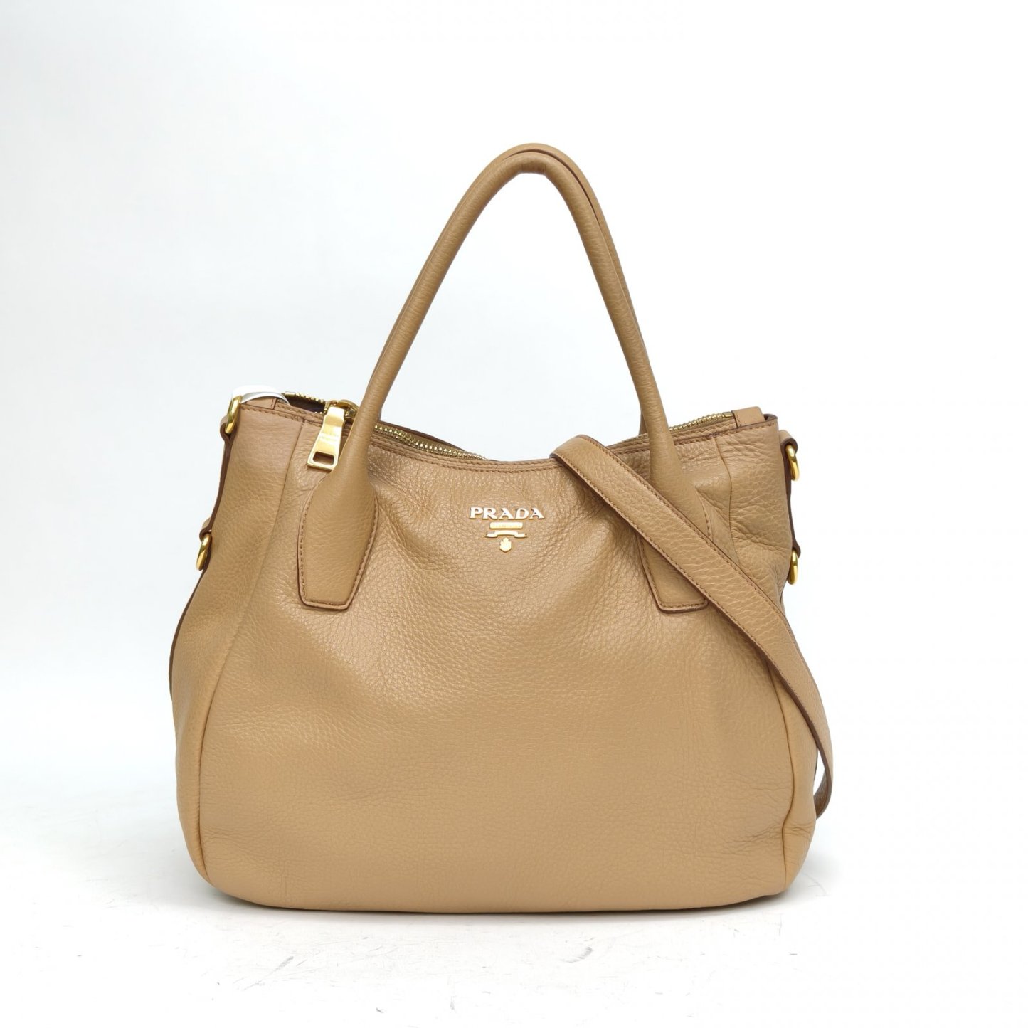 PRADA Milk Tea Color Handbag-Hana Vintage