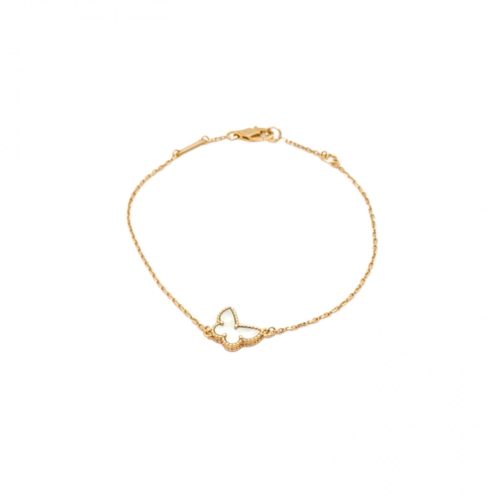 VAN CLEEF&ARPELS Sweet Alhambra Small Butterfly Bracelet 18K Gold,Mother of Pearl-Hana Vintage