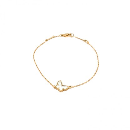 VAN CLEEF&ARPELS Sweet Alhambra Small Butterfly Bracelet 18K Gold,Mother of Pearl-Hana Vintage
