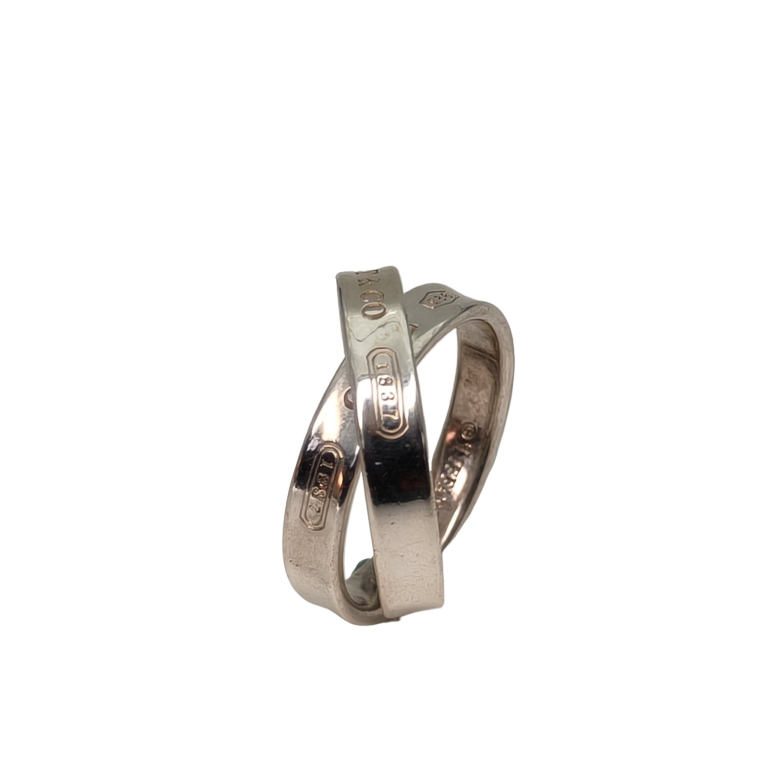 TIFFANY&CO AG925 Silver Double Ring Sterling Silver-Hana Vintage