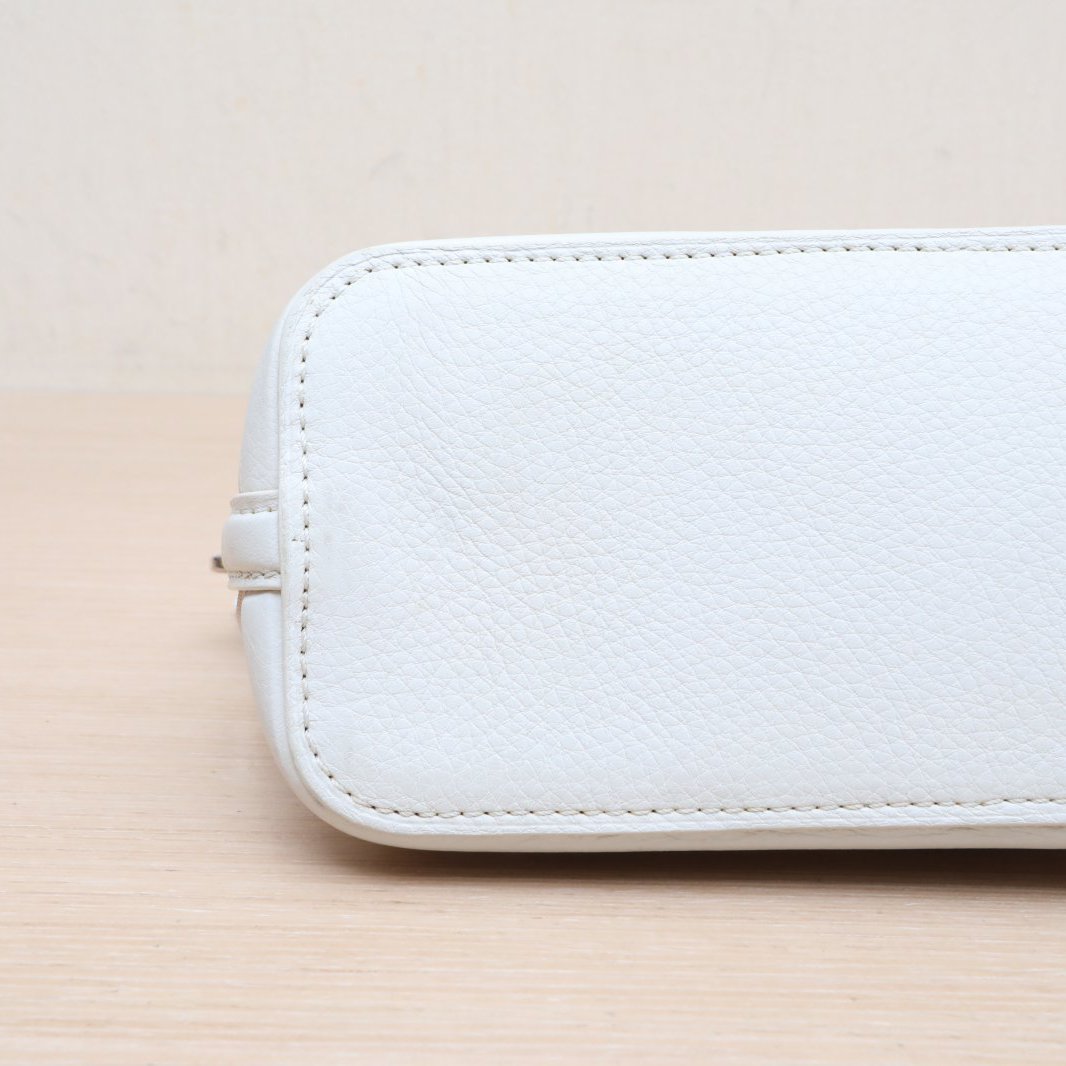 *LOUIS VUITTON White Mesh Vintage Transparent Tulle Lace Lockit Toiletry Bag-Hana Vintage