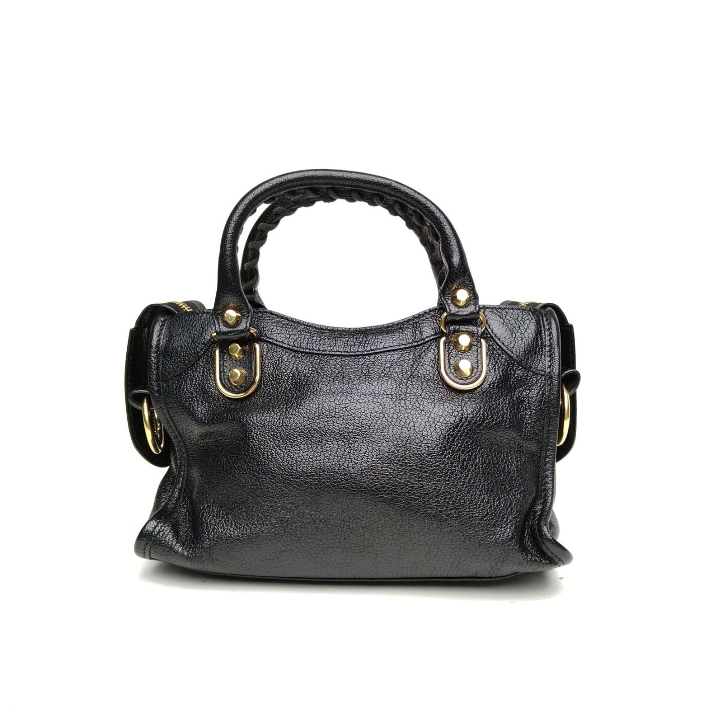 *BALENCIAGA CLASSIC METALLIC EDGE CITY Metal Motorcycle Bag Mini 24cm-Hana Vintage