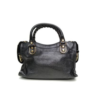 *BALENCIAGA CLASSIC METALLIC EDGE CITY Metal Motorcycle Bag Mini 24cm-Hana Vintage
