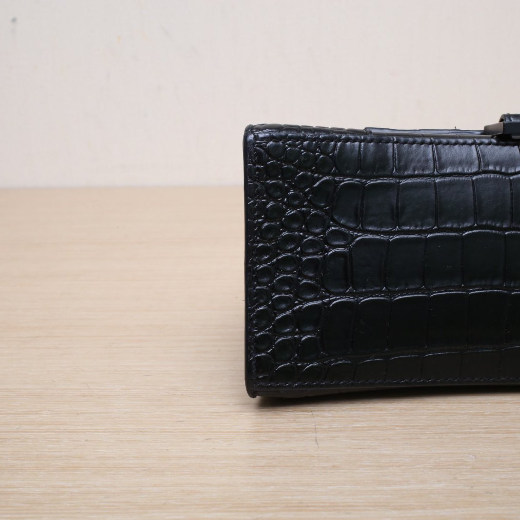 *BALENCIAGA Hourglass S size with crocodile embossing-Hana Vintage