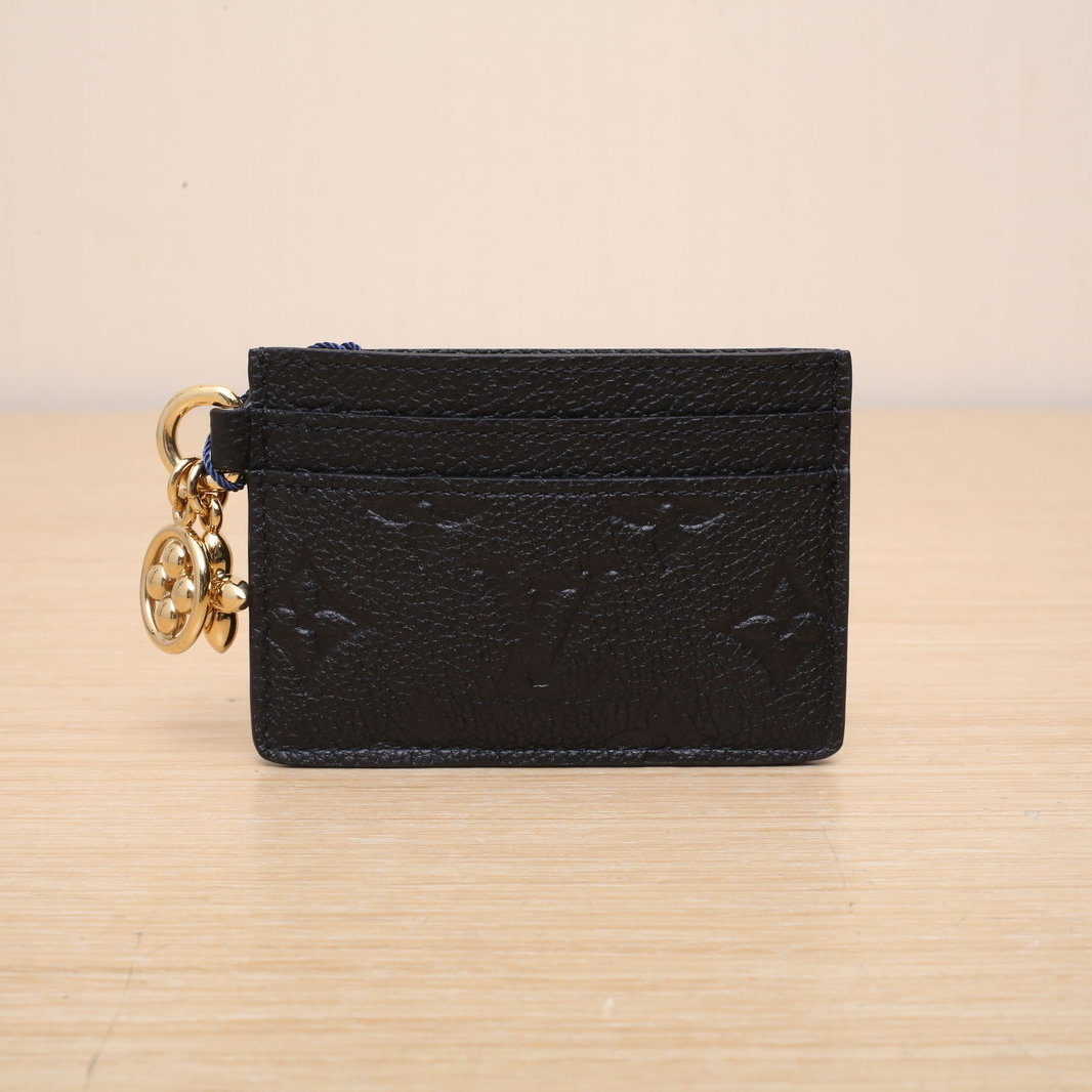 *LOUIS VUITTON Black Chip Card Holder-Hana Vintage