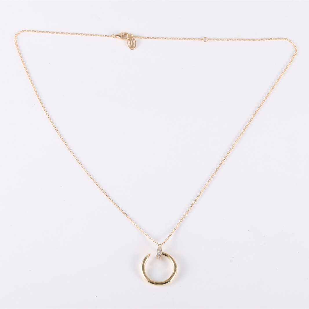 CARTIER Gold Nails Necklace 18K 18K Gold,Diamond-Hana Vintage
