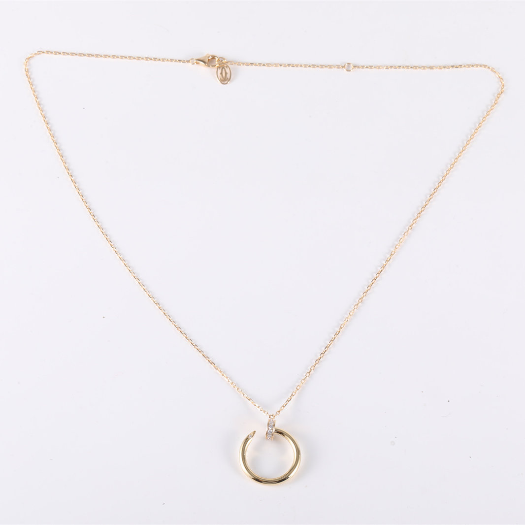 CARTIER Gold Nails Necklace 18K 18K Gold,Diamond-Hana Vintage