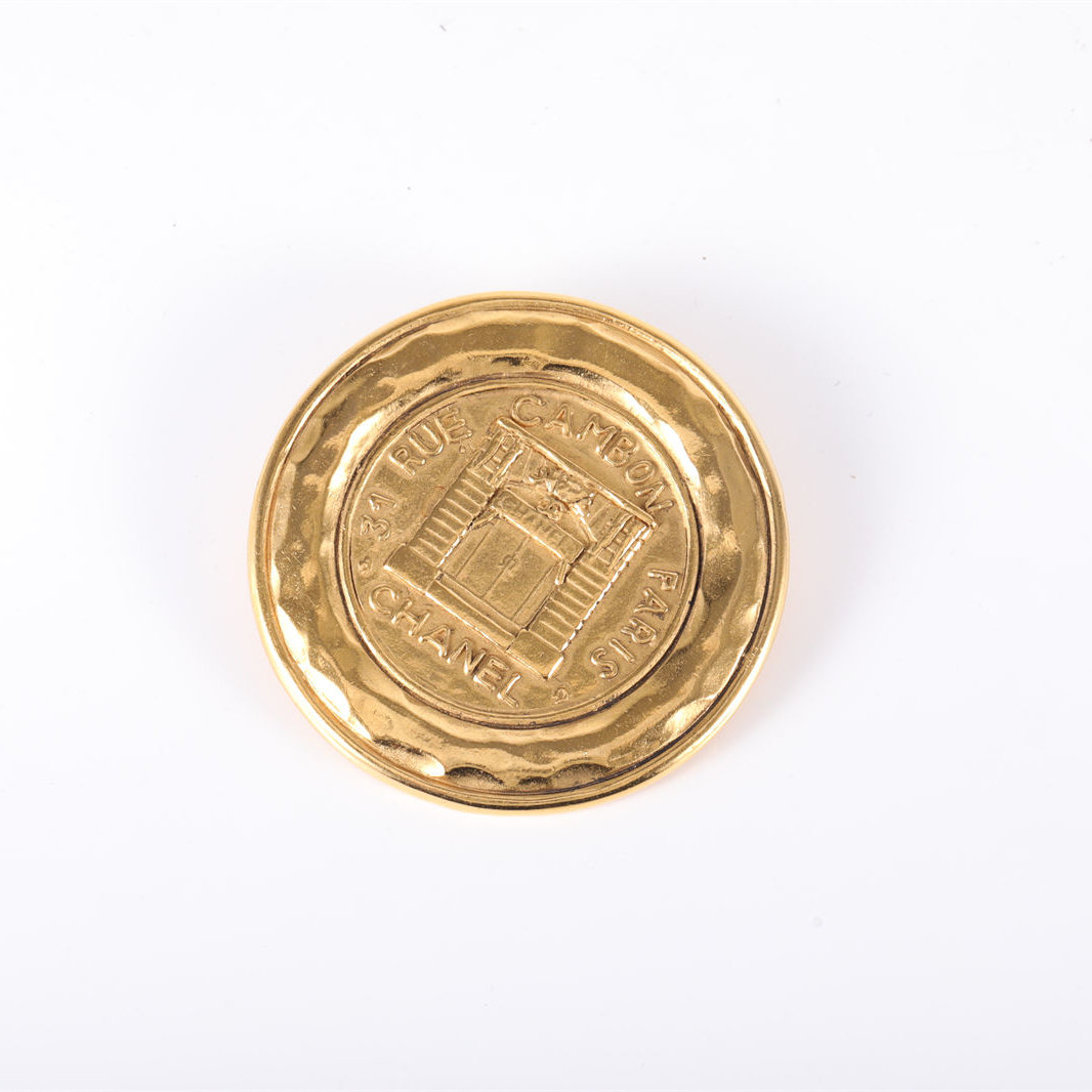 CHANEL Vintage Cambon Brooch 5*5cm Alloy-Hana Vintage