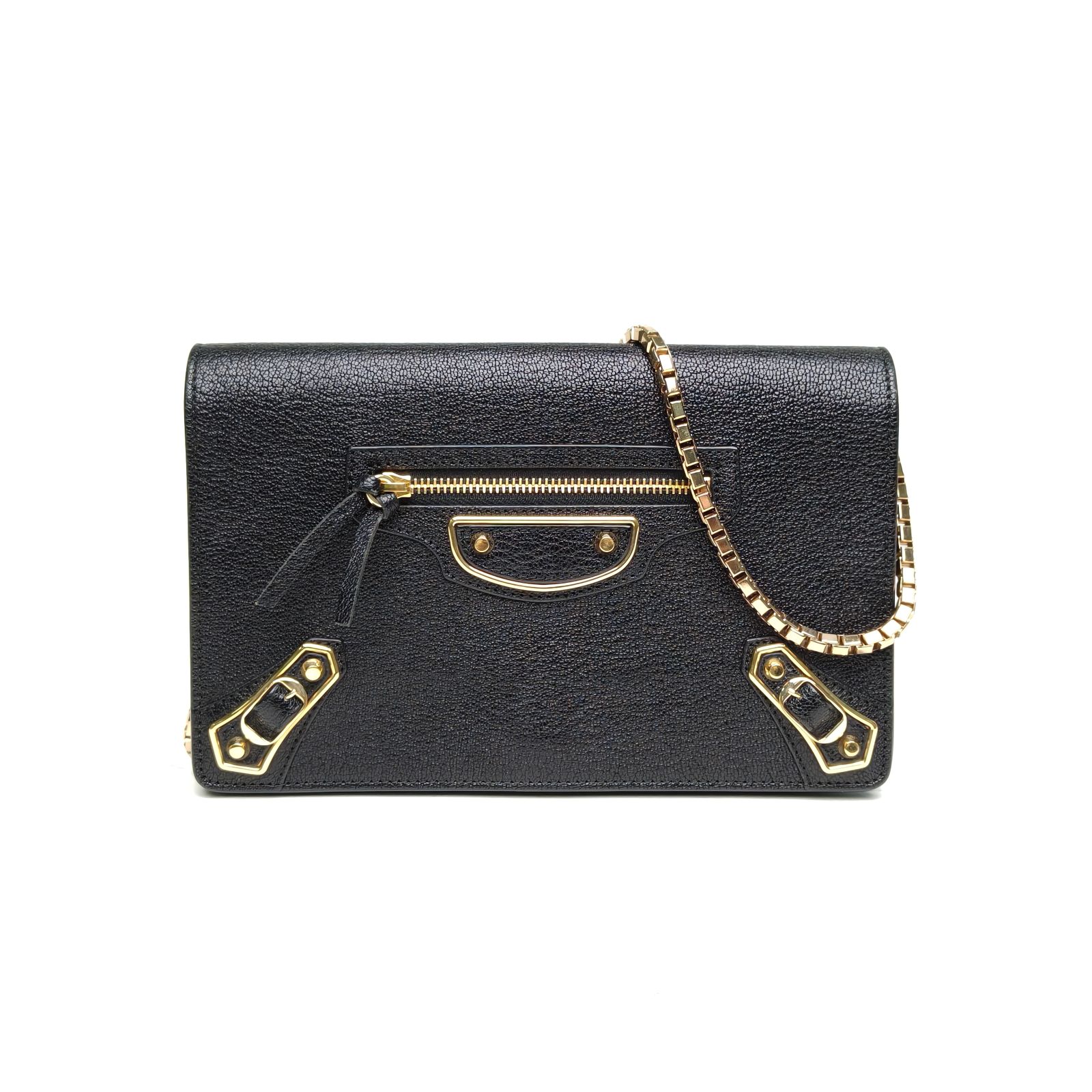 BALENCIAGA Black Motorcycle woc bag