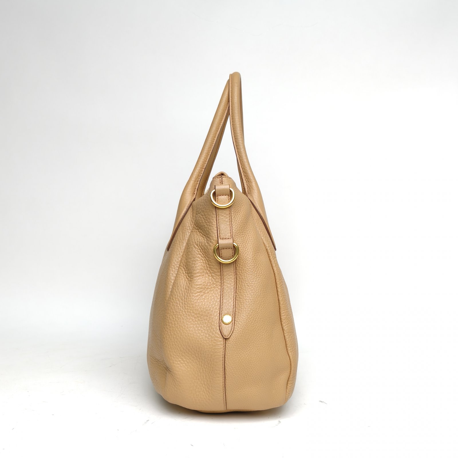 PRADA Milk Tea Color Handbag-Hana Vintage