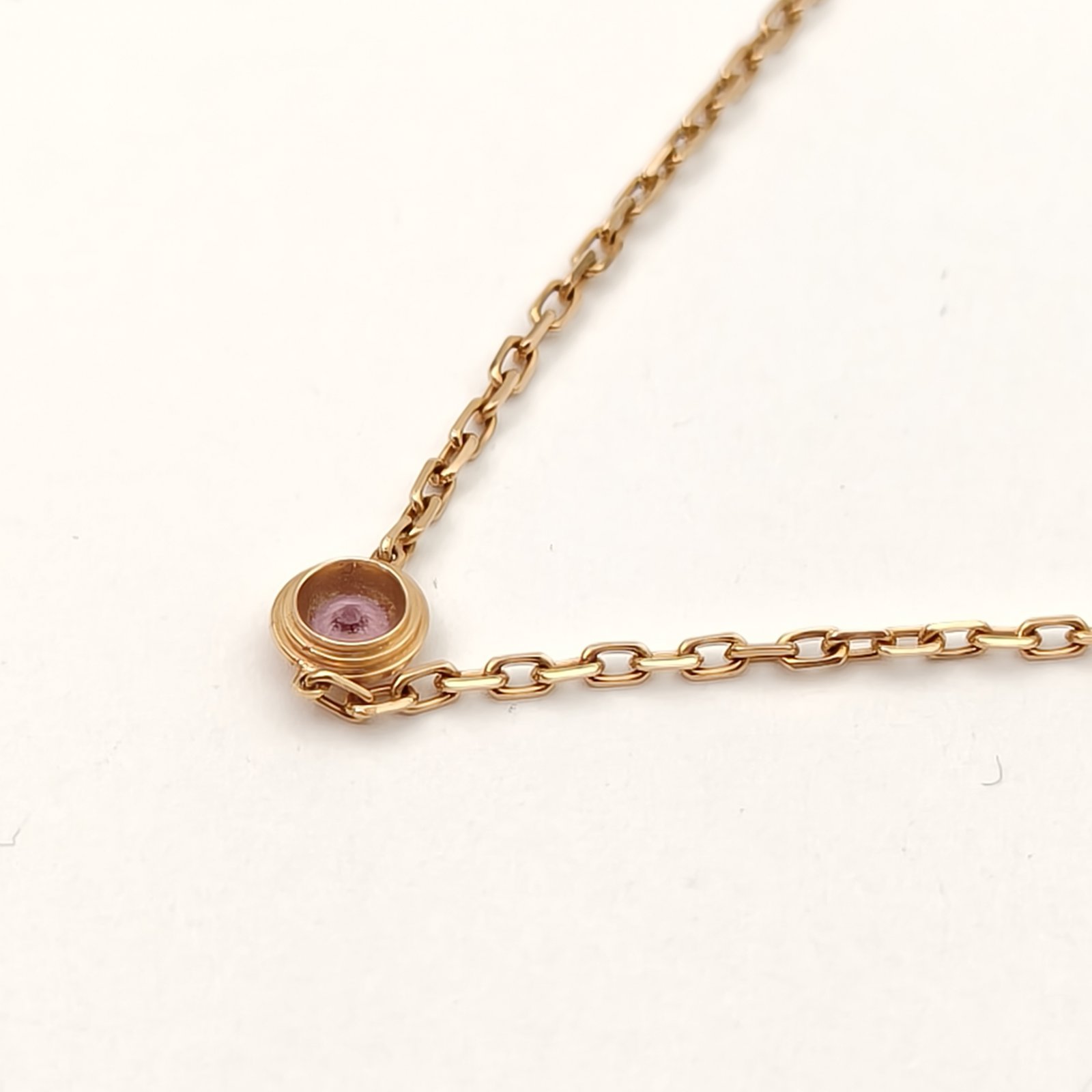 CARTIER Rose Gold Diamond Amour Pink Sapphire Bracelet 18K 18K Rose Gold-Hana Vintage