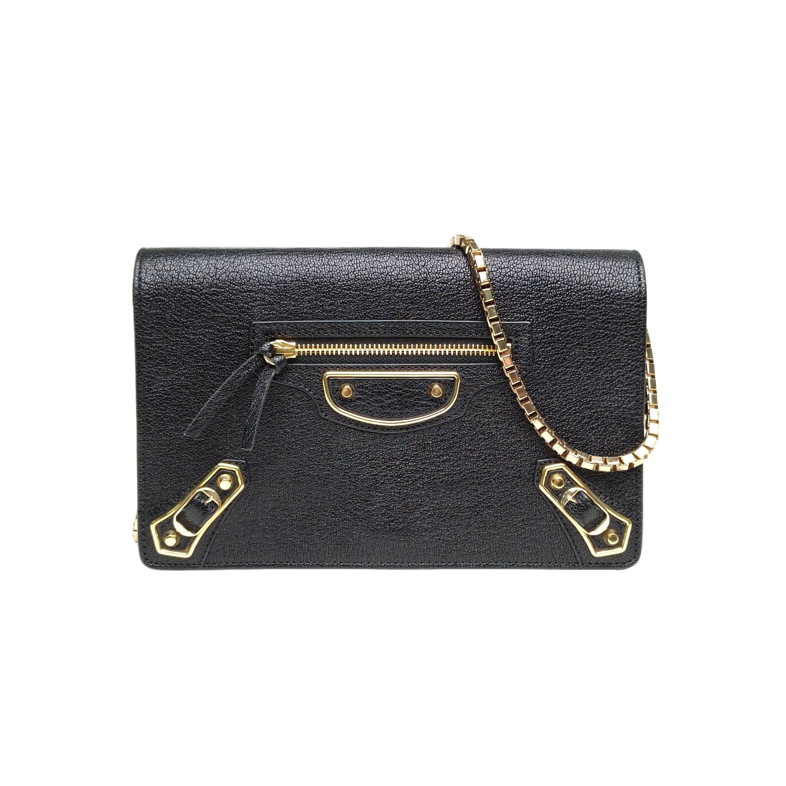 BALENCIAGA Black Motorcycle woc bag