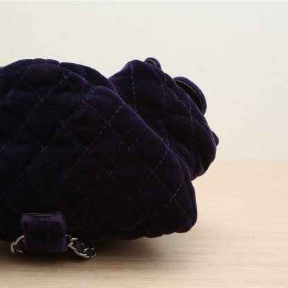 CHANEL Vintage Showpiece Velvet Mini Frog Bag, Purple Velvet, 2013, Sliver Hardware
