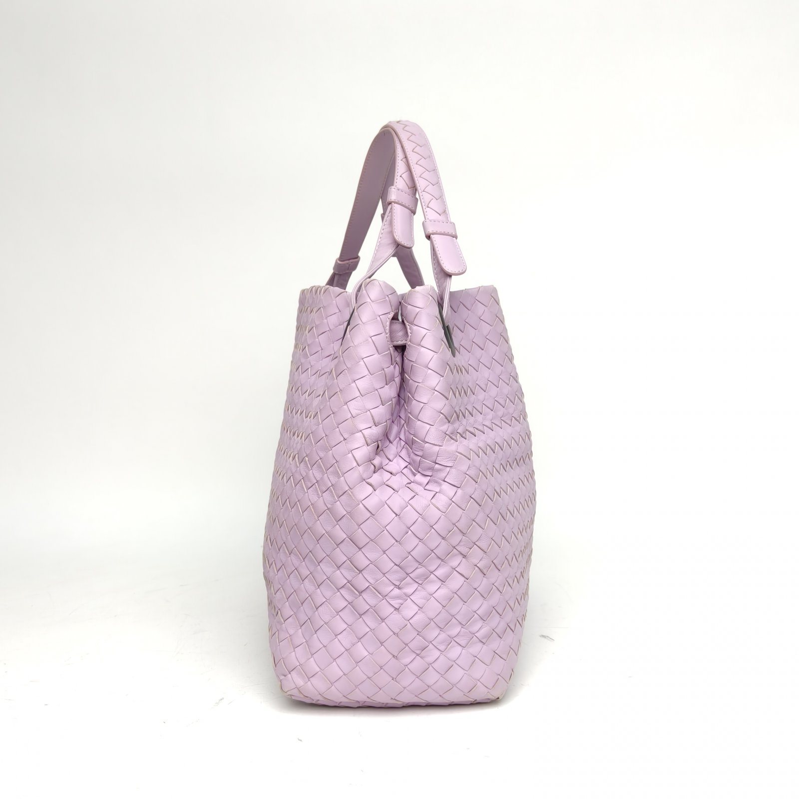 BOTTEGA VENETA Purple Classic Woven Shoulder Bag-Hana Vintage