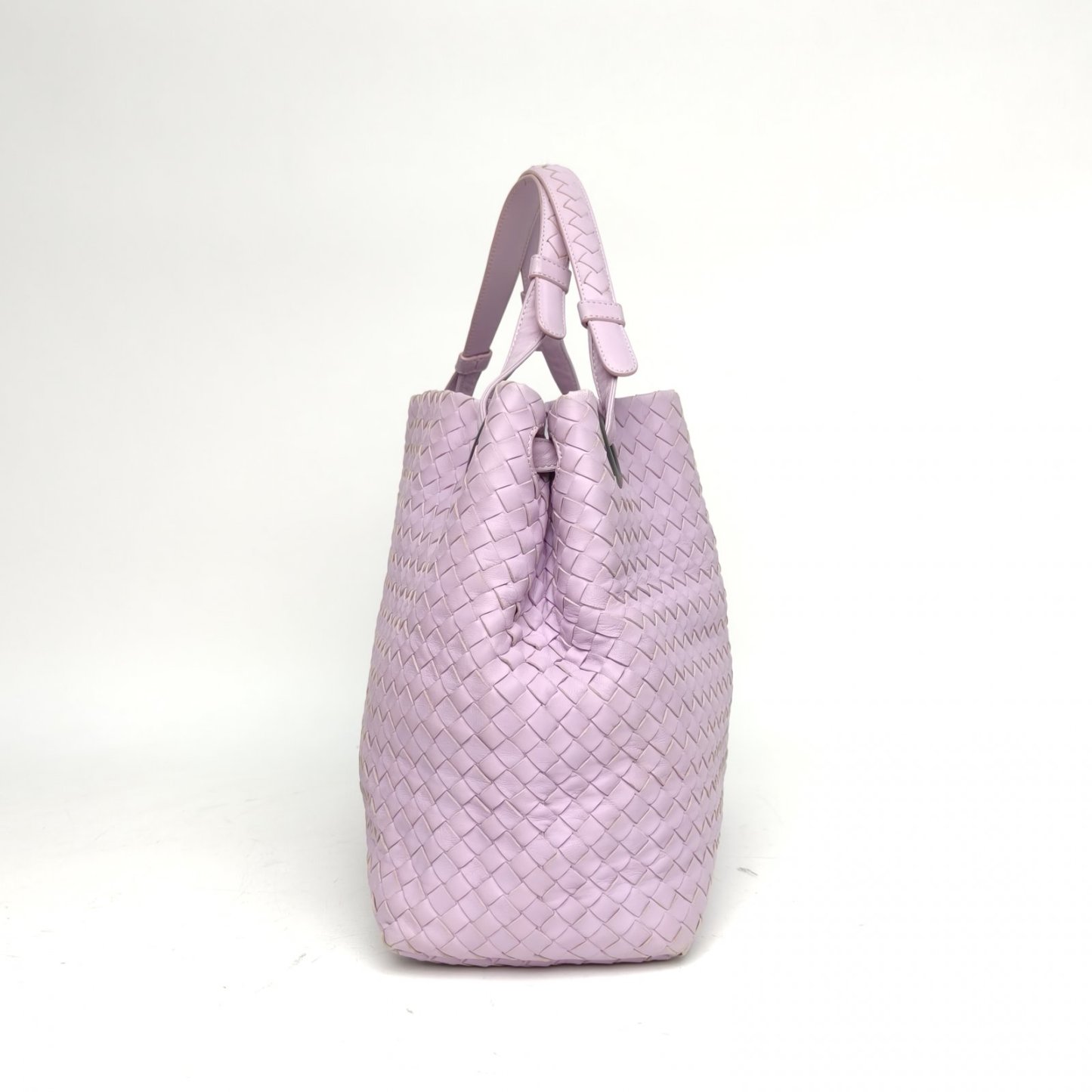 BOTTEGA VENETA Purple Classic Woven Shoulder Bag-Hana Vintage