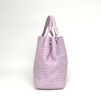 BOTTEGA VENETA Purple Classic Woven Shoulder Bag-Hana Vintage