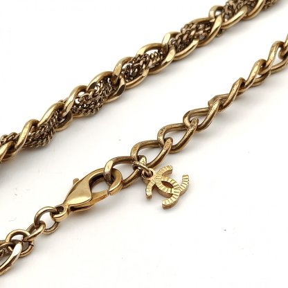 CHANEL 22A Necklace Irregular Metal Lava Necklace Alloy-Hana Vintage