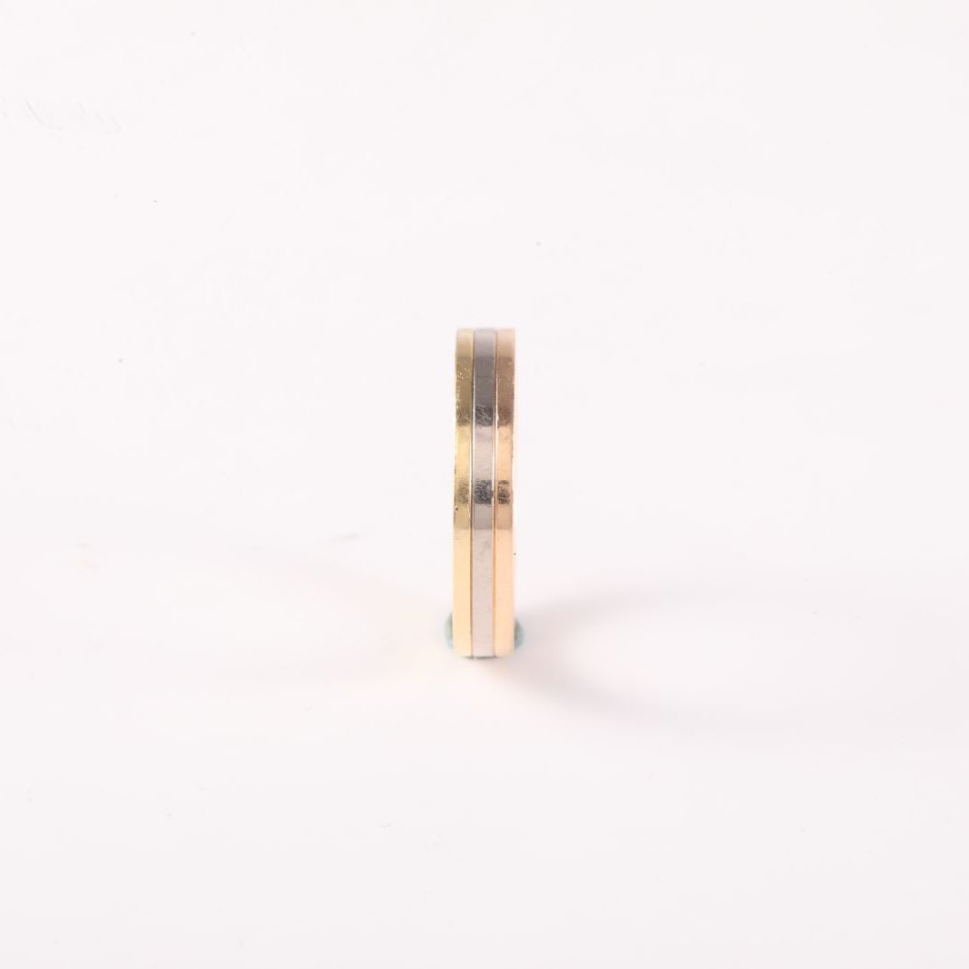 CARTIER Vendome Tricolor Gold Ring 50 18K Gold,18K White Gold,18K Rose Gold-Hana Vintage