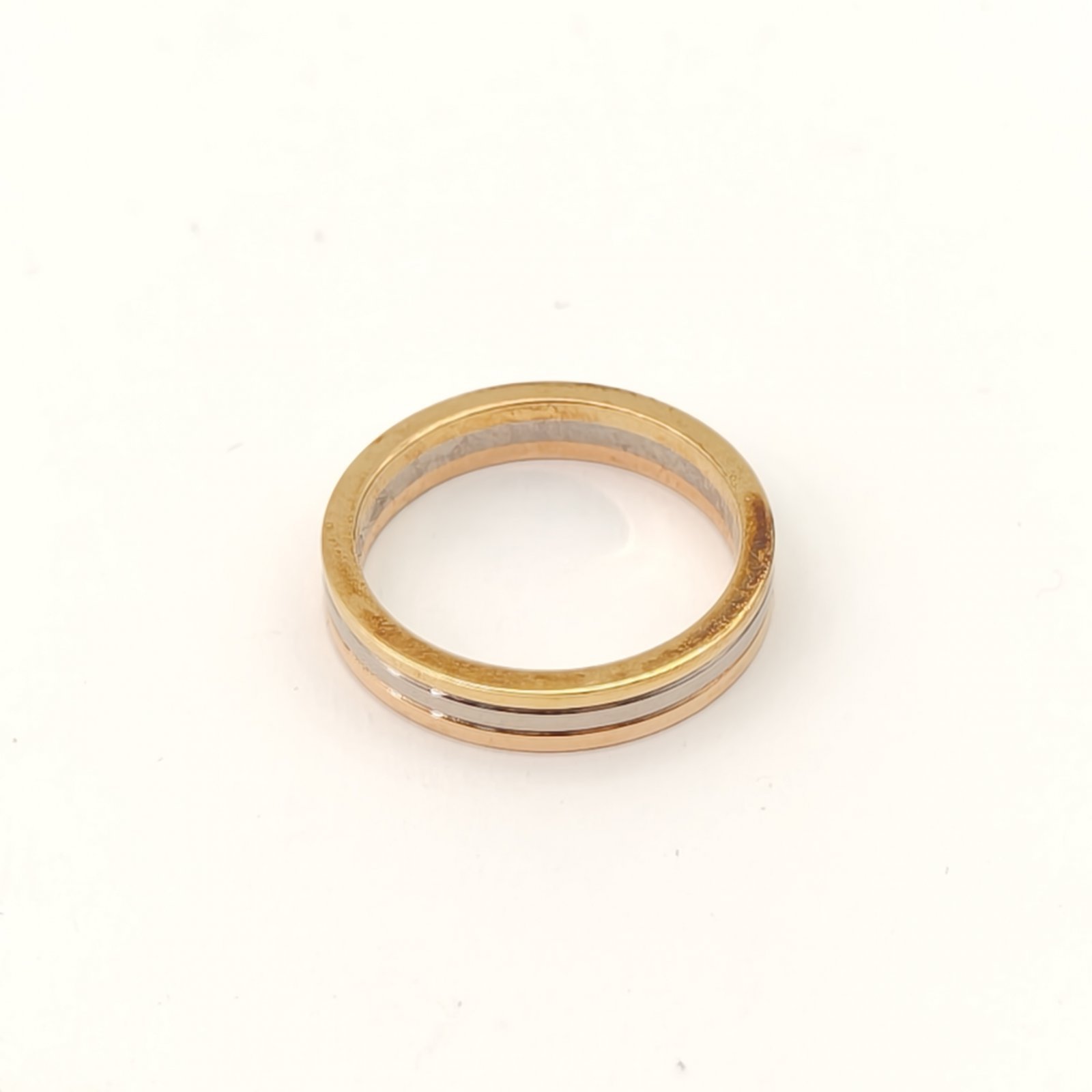 CARTIER TRINITY Three-Ring Three-Color Ring 18K Gold,18K White Gold,18K Rose Gold-Hana Vintage
