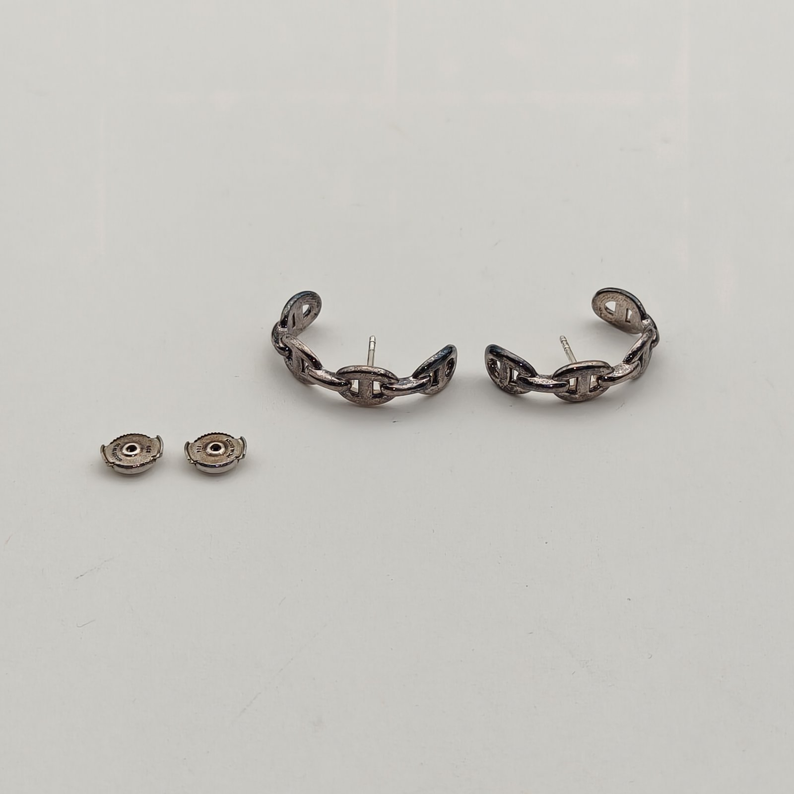HERMES AG925 Silver Roulis Climber Earrings Sterling Silver-Hana Vintage