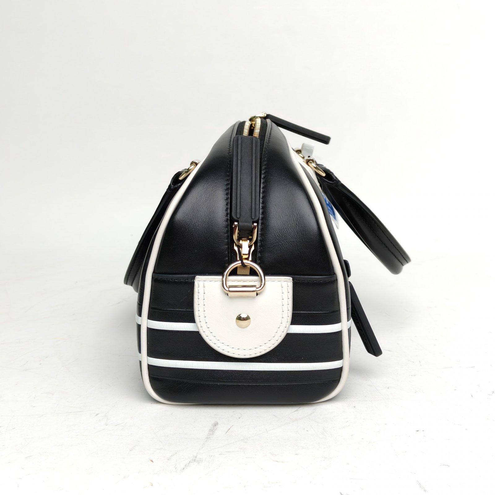 DIOR Black and White Gold Hardware 2022 Dior Vibe Bolide 24cm-Hana Vintage