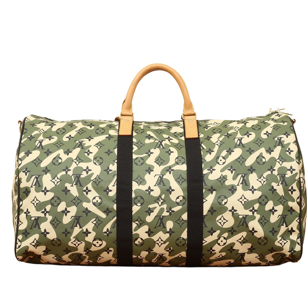 LOUIS VUITTON Vintage Takashi Murakami Camouflage Keep all 55