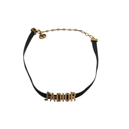 DIOR Letter choker necklace Alloy-Hana Vintage