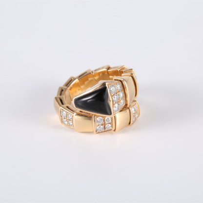 BVLGARI Rose Gold SERPENTI Snake Ring with Diamonds 18K 18K Rose Gold,Diamond-Hana Vintage